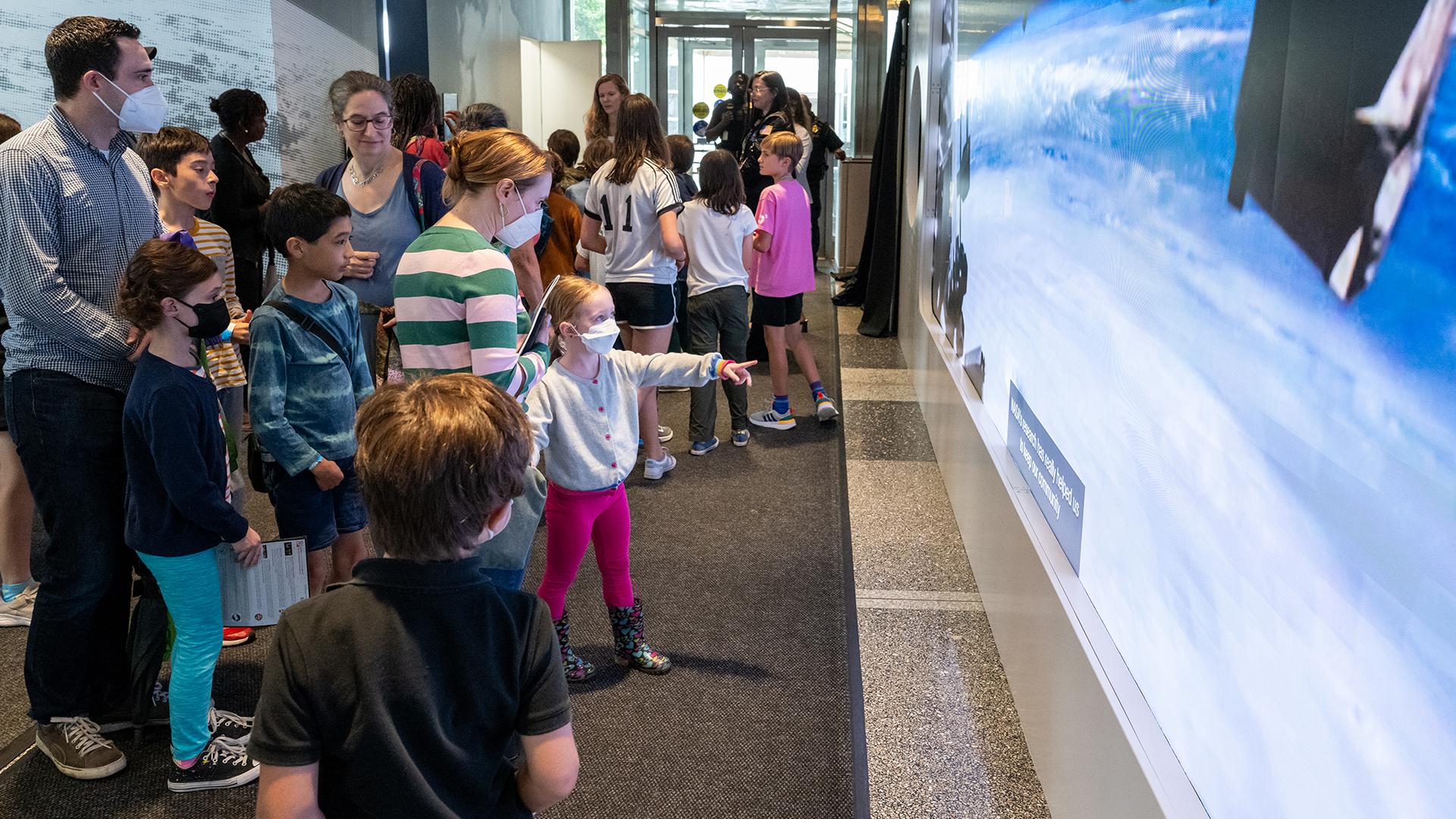 The Earth Information Center's Hyperwall display at NASA Headquarters.