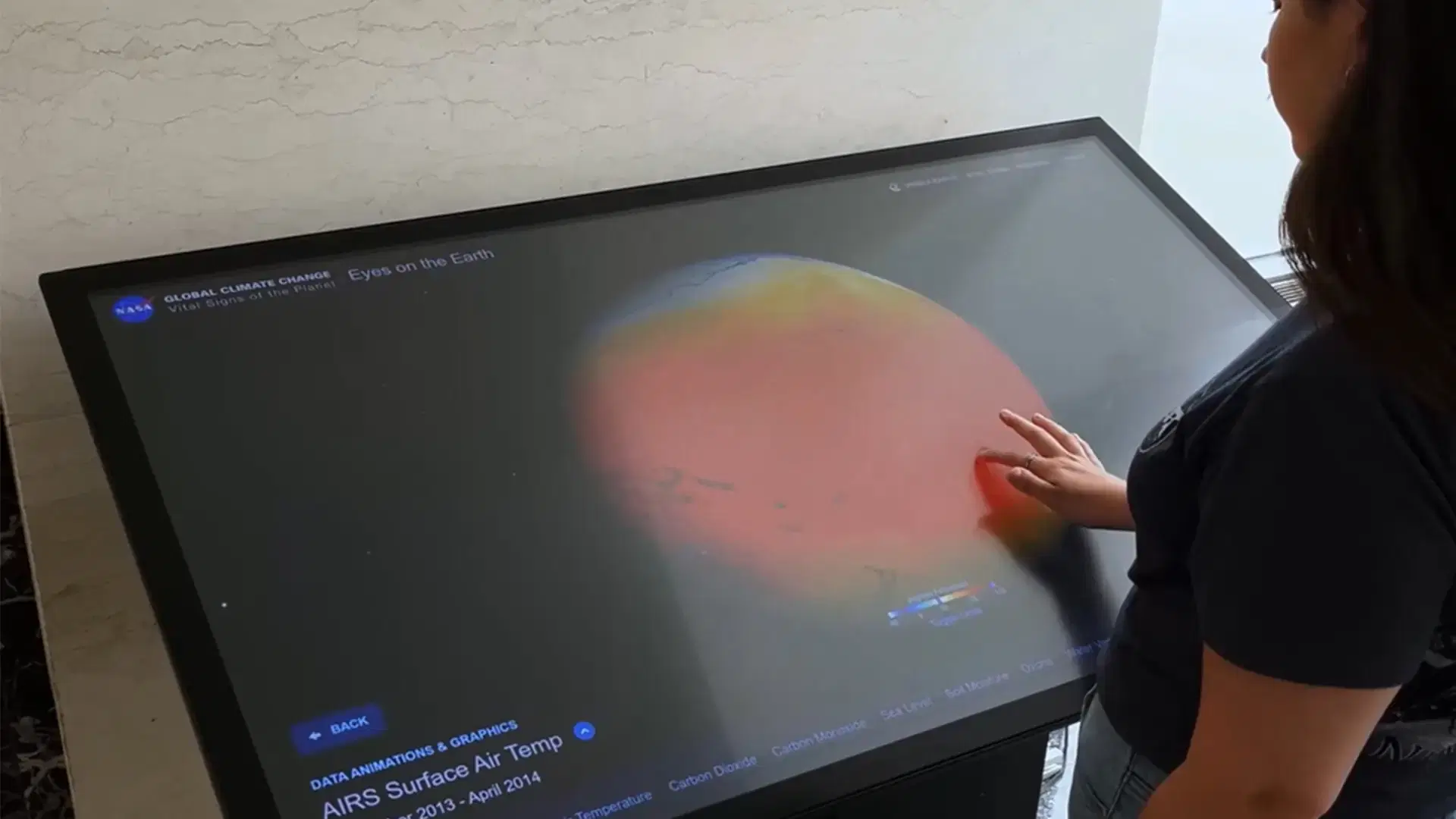 Eyes on Earth interactive application at NASA Headquarters.